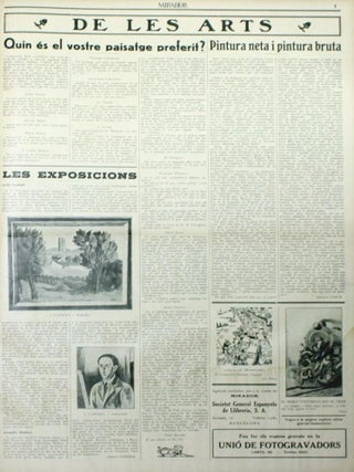 Mirador. Setmanari de Literatura, Art, i Politica. Year I, No. 1 (31 January 1929) through Year VIII, No. 389 (27 August 1936).