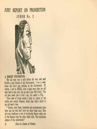 "Jury Report on Prohibition" Historical Postal Covers.