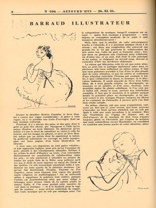 Aujourd'hui. 1er Ann&eacute;e, No. 1 (5 d&eacute;cembre 1929) through 2me Ann&eacute;e, No. 109 (31 d&eacute;cembre 1931) (all published).