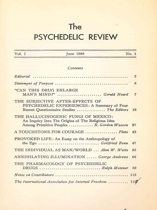 Psychedelic Review. Vol. 1, No. 1 (June 1963) through No. 11 (Winter 1970/1971) (all published).