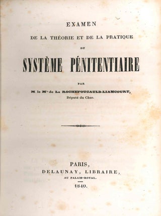 Collection of 7 Titles on the French Prison System, in Two Volumes.