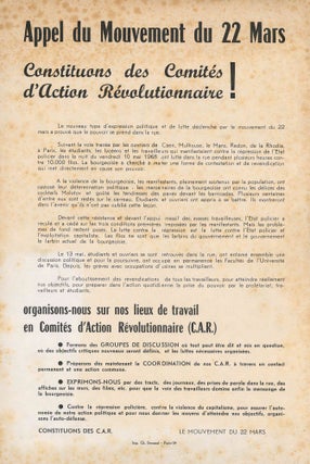 Book ID: 53356 Appel du Mouvement du 22 Mars - Constituons des Comités d'Action...