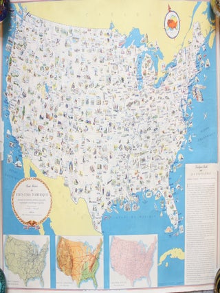 Book ID: 53369 Quelques Faits sur les Etats-Unis. Carte Illustrée des Etats-Unis...