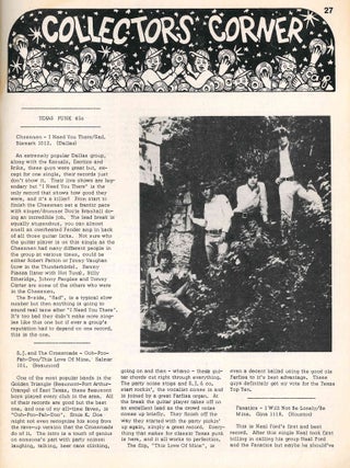 Not Fade Away. The Texas Music Magazine. Vol. I, No. 1 (Fall 1975) through No. 4 (1985) (all published).