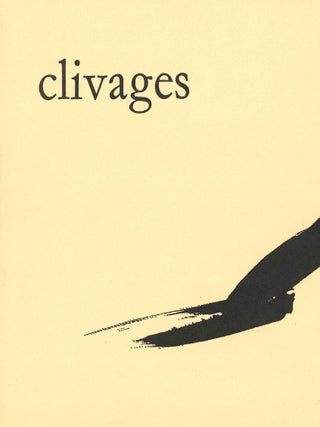 Clivages. Revue Trimestrielle. No. 1 (1974) through No. 7 (Janvier 1983)