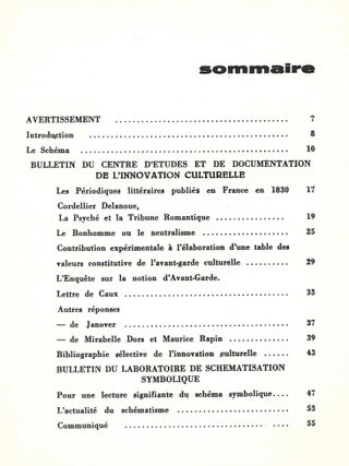 Schémas. La Revue de l'Avant-Garde esthétique socialiste. No. 1 (3e Trimestre 1963) & No. 2 (1er Trimestre 1965) (all published).