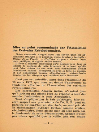 Paillasse! (Fin de "l'Affaire Aragon")