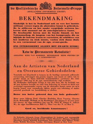 Three 1960s Dutch 'Manifests Against Nothing'.