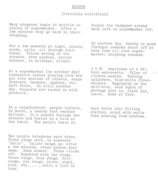 Self-Service: A Happening by Allan Kaprow.