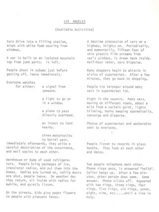 Self-Service: A Happening by Allan Kaprow.