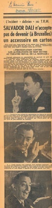 Small Collection of Ephemera Related to Salvador Dalí's 1962 Visit to Brussels.