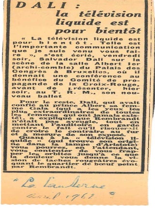 Small Collection of Ephemera Related to Salvador Dalí's 1962 Visit to Brussels.