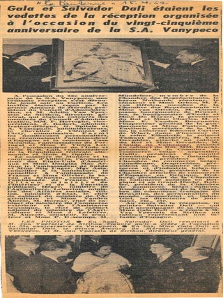 Small Collection of Ephemera Related to Salvador Dalí's 1962 Visit to Brussels.