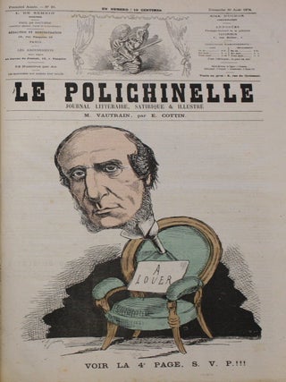 Le Polichinelle. Journal Littéraire, Satirique & Illustré. Année I, No. 1 (15 Février 1874) through Année II, No. 48 (24 Janvier 1875).