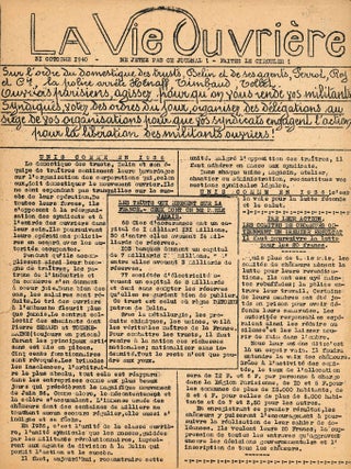 Exceptional Collection of Original Political Tracts and Journals from the French Resistance of World War II.