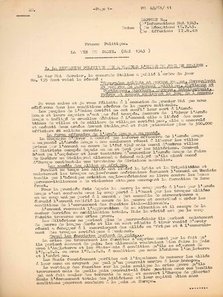 Exceptional Collection of Original Political Tracts and Journals from the French Resistance of World War II.