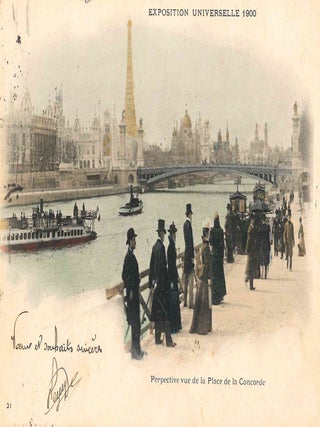 Extensive Collection of Souvenir Postcards from the Exposition Universelle de 1900 in Paris.