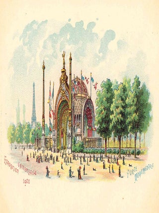Extensive Collection of Souvenir Postcards from the Exposition Universelle de 1900 in Paris.