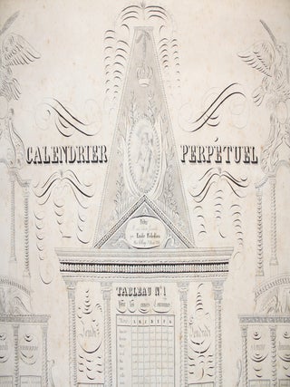 Book ID: 53635 Hand-Calligraphed Perpetual Calendar. Emile Pédedieu