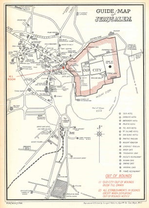 Book ID: 53682 Guide Map of Jerusalem. PDR/MISC/1768