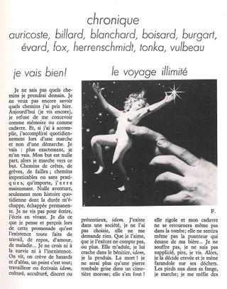Aller Simple. No. 1 (Ete 1981) through No. 3 (Hiver 1982) (all published).