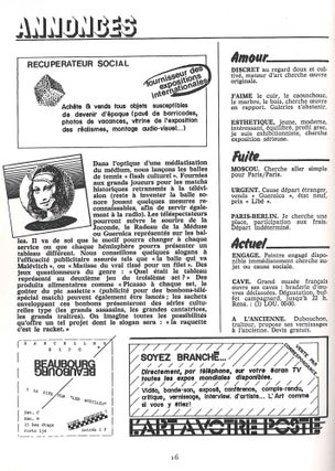 Aller Simple. No. 1 (Ete 1981) through No. 3 (Hiver 1982) (all published).