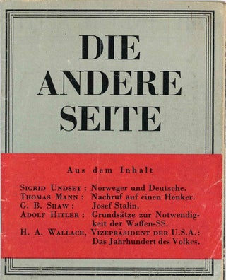 Book ID: 53708 Die Andere Seite. Volumes I-IV