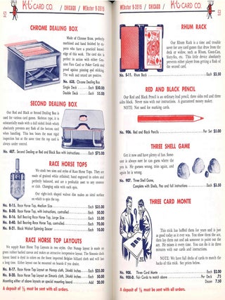 Collection of 14 H.C. Evans and K.C. Card Co. Gambling and Amusement Park Supply Catalogs.