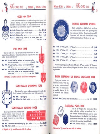 Collection of 14 H.C. Evans and K.C. Card Co. Gambling and Amusement Park Supply Catalogs.