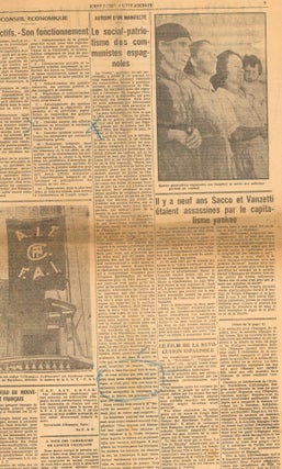 L'Espagne Antifasciste. Édition française de Solidaridad Obrera. Année 1, Numéro 1 (22 Août 1936).