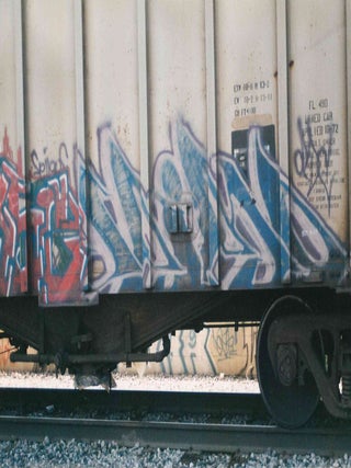 Collection of Photographs of American Freight Train Graffiti.