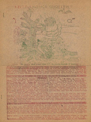 Intelligence Quotient. Vol. I, Nos. 1 (March 1944) and 2 (June 1944) (all published).